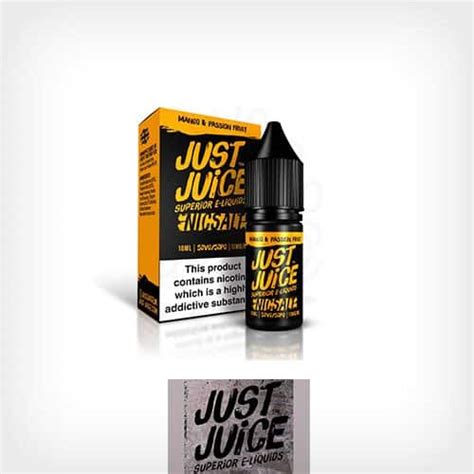 Mango And Passion Fruit 10ml Just Juice Nic Salt Envíos 24h