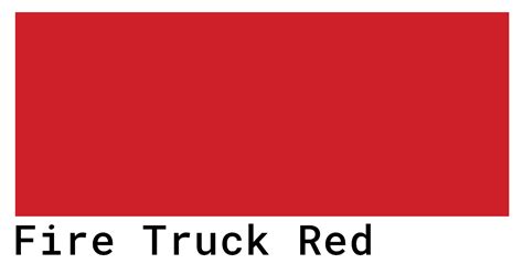 Fire Truck Red Color Codes - The Hex, RGB and CMYK Values That You Need