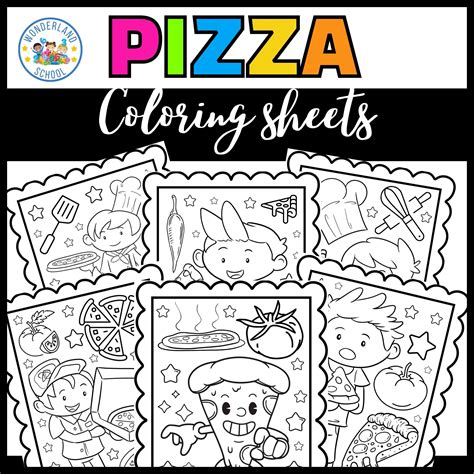 Printable Pizza Coloring Pages For Kids | Easy Pizza Coloring Sheets ...