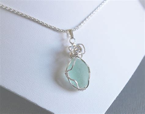 Tiny Genuine Sea Glass Necklace Sea Glass Jewelry Eco