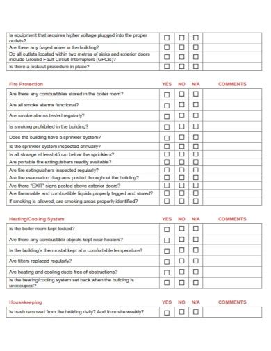 Annual Building Inspection Checklist Examples How To Write Format Pdf