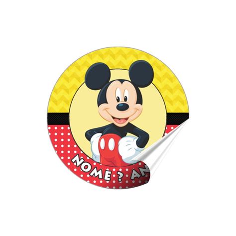 Adesivos Para Latinha Da Turma Do Mickey 5x5cm Produtos Elo7