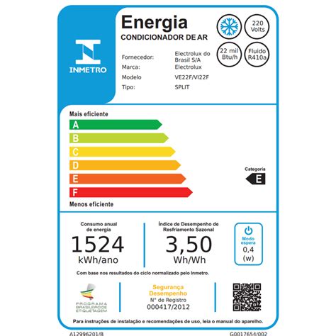 Ar Condicionado Electrolux Split 22 000 Btus Frio Linha Ecoturbo Vi22f Ve22f