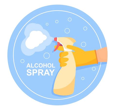 Spraying Antibactérien Désinfectant Spray Concept Femme En Gants Traite