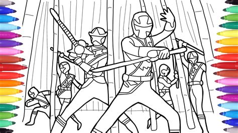 Power Ranger Ninja Steel Coloring Pages Printable