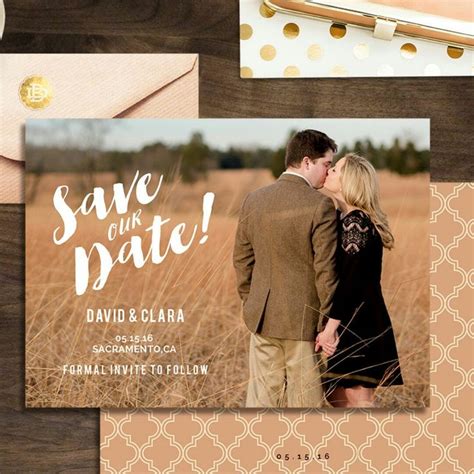 Save The Date Template For Photographer Engagement Etsy Save The