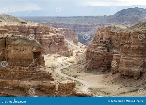 Charyn Canyon In Almaty Region Of Kazakhstan Stock Image Image Of