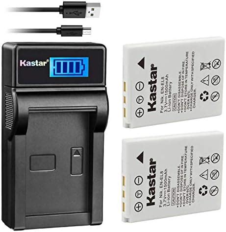 Amazon Kastar Battery X Slim Lcd Charger For Nik En El Coolpix