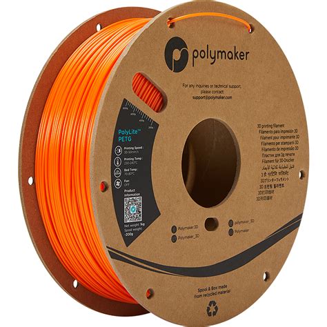 Polymaker Polylite Petg Filament Kg Orange Petg Filament