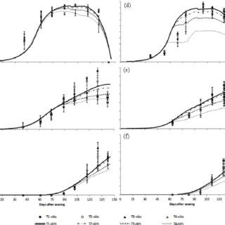 Progression Of The Simulated And Observed Canopy Cover Total Dry