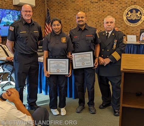 Members Recognized At Township Board Meeting East Whiteland Volunteer