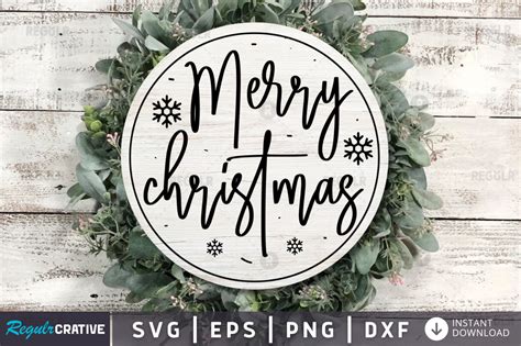 Free Merry Christmas Svg Design Graphic By Regulrcrative · Creative Fabrica