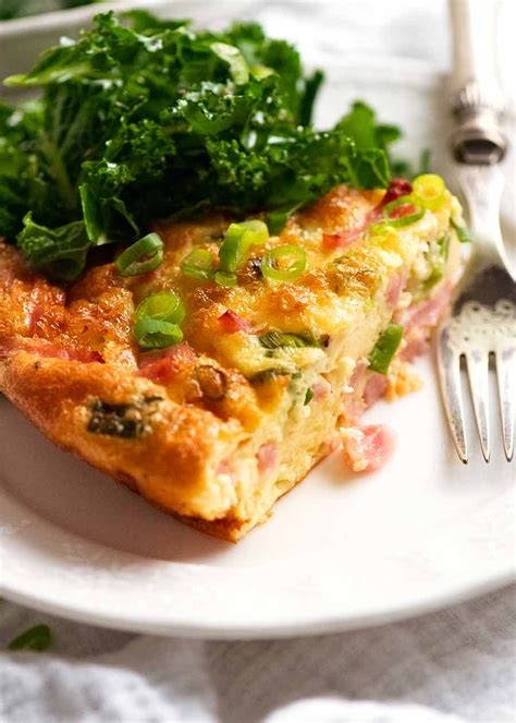 Crustless Quiche Ham And Cheese Recipetin Eats