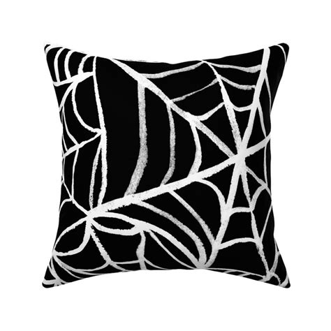 Spiderwebs Jumbo Scale Black And Fabric Spoonflower