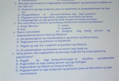 Pasagot Po Nitong Ap Ko Papasako Lang Po Brainly Ph