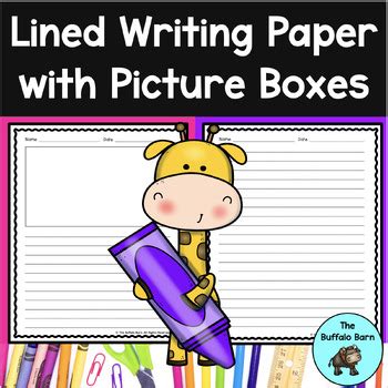 Primary Writing Paper with Picture Box - Printable Lined Paper Writing ...