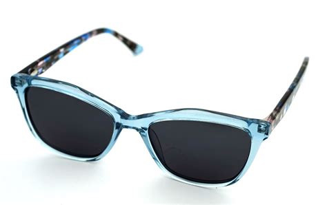 Sunglasses Joy | Stylish sunglasses with blue transparent frame, 100% ...