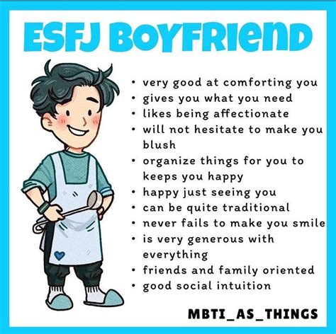 Esfj Boyfriend Mbti Mbti Personality Mbti Character