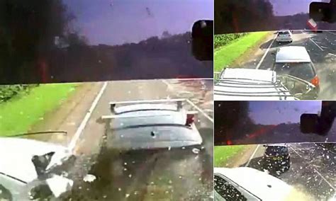 Dashcam Video Shows Lorry Driver Fall Asleep And Ploughs Into Vehicles