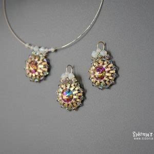 Beading Tutorial Half Tilas Pendant Necklace And Earrings Bezel Mm