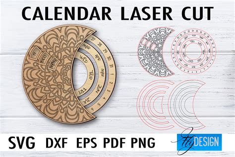 Calendar Laser Cut SVG | Home SVG Design | CNC files By Fly Design | TheHungryJPEG