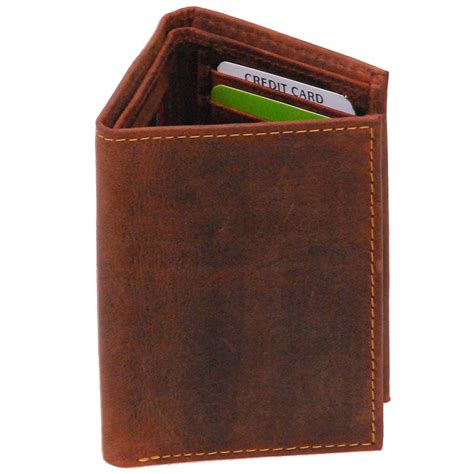 Mens Vintage Brown Classic Trifold Wallet Wm13141nid Jamin Leather®