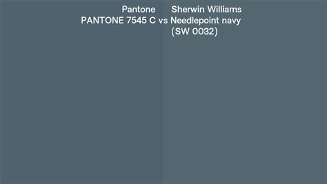 Pantone 7545 C Vs Sherwin Williams Needlepoint Navy SW 0032 Side By