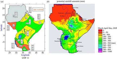 Kenya Climate Map Map Of Kenya Climate Eastern Africa Africa