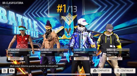 Con Esta Partida Sub A Los Puntos M S De Kills Duro Free Fire