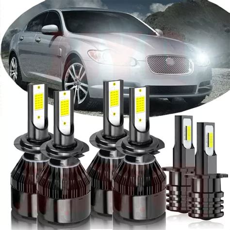 Kit De Focos Led H7 H3 De Luz Alta Baja 14000 Lm Para Jaguar Meses