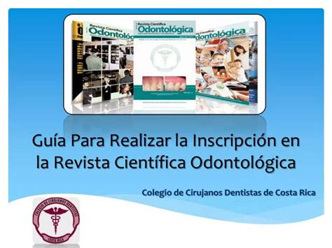 Ppt Gu A Para Realizar La Inscripci N En La Revista Cient Fica