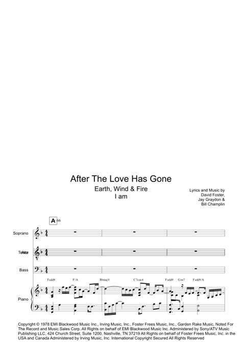 After The Love Has Gone Arr Chad Weirick By Earth Wind Fire Sheet