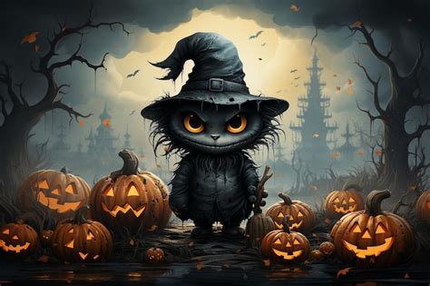 Premium Ai Image Happy Halloween Background