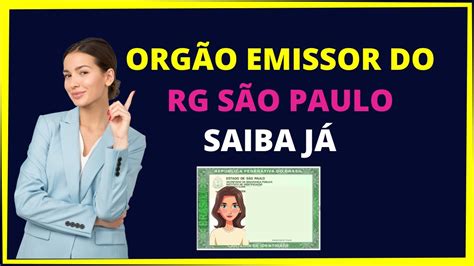 ORGÃO EMISSOR RG SÃO PAULO YouTube