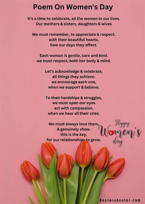 Womens Day 2023 Beautiful Speech Poem Best Wishes