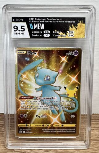 Celebrations Golden Mew 2021 Pokemon Full Art Secret Rare 025 025 HGA