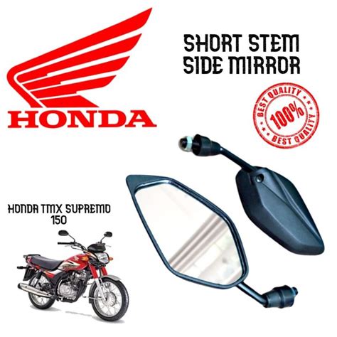 Honda Tmx Supremo Short Stem Side Mirror Black Asaad Moto