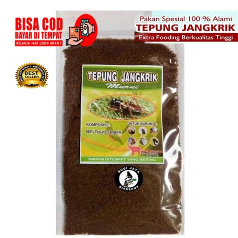 Jual TEPUNG JANGKRIK MURNI RFAM JAYA EF EKSTRA FOODING PAKAN BURUNG