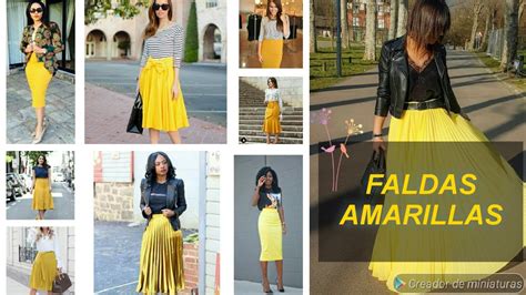 OUTFITS CON Faldas Amarillas Combinaciones Con Faldas Amarillas