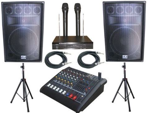 Complete Professional 2000 Watts Pa System 6 Channel Power Mixer 15