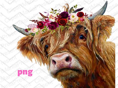 Highland Cow Png Cow Png Highland Cow Cow Sublimation Cow Etsy Uk