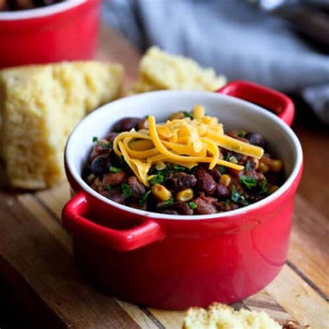 Slow Cooker 3 Bean Vegetarian Chili Recipe Cookin Canuck