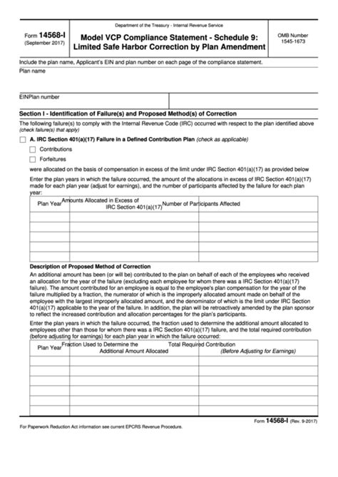 Fillable Form I Model Vcp Compliance Statement Schedule