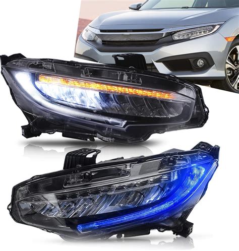 VLAND Lámpara frontal LED para Honda Civic 2016 2021