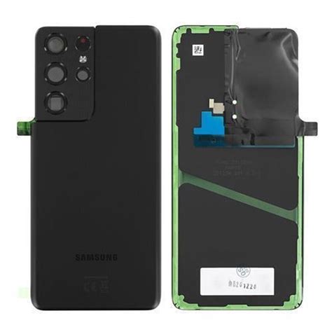 Capac Baterie Cu Geam Camera Samsung S21 ULTRA G998 Service Pack NEGRU