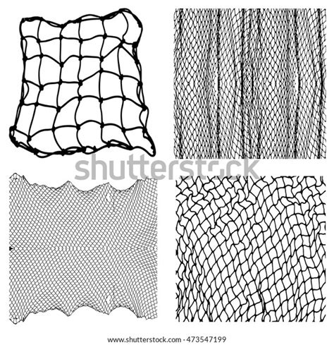 Net Pattern Rope Net Vector Silhouette Stock Vector Royalty Free