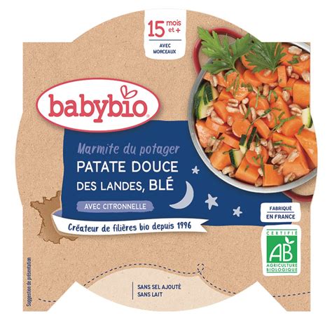 BABYBIO Assiette marmite du potager patate douce blé dès 15 mois 260g