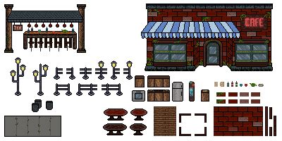 Cafe By Noaqh Cool Pixel Art Pixel Art Tutorial Pixel Art Games Images