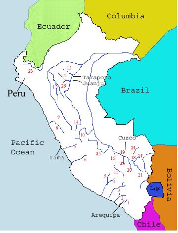 River Map of Peru - Peruwhitewater.com