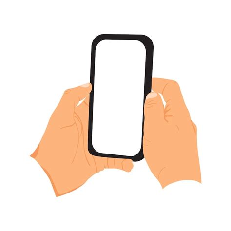 Premium Vector Vector Illustration Of Person Holding Smart Phone Hand